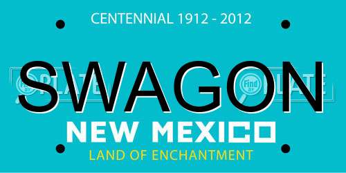 SWAGON New Mexico License Plate