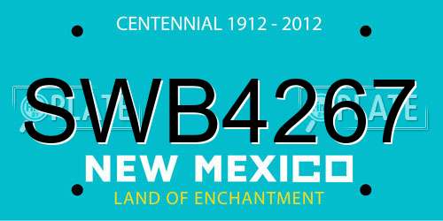 SWB4267 New Mexico License Plate