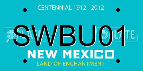 SWBU01 New Mexico License Plate