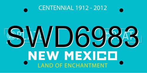 SWD6983 New Mexico License Plate