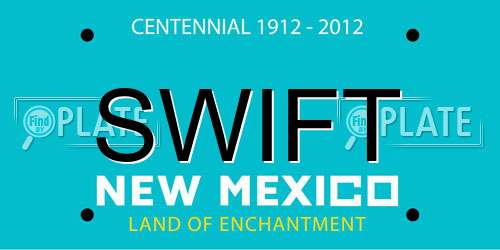 SWIFT New Mexico License Plate