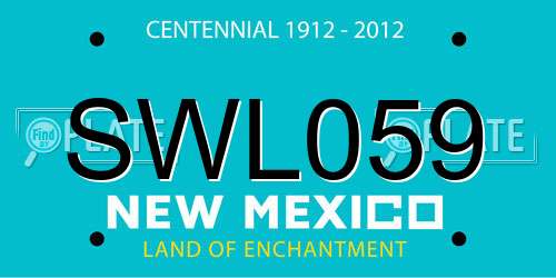 SWL059 New Mexico License Plate