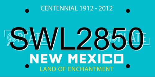 SWL2850 New Mexico License Plate