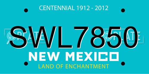 SWL7850 New Mexico License Plate