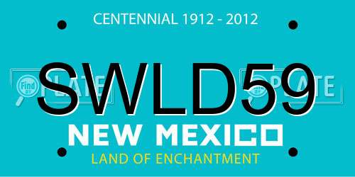 SWLD59 New Mexico License Plate