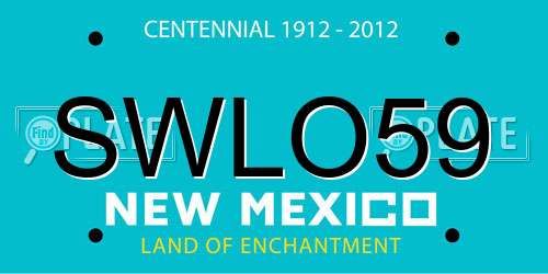 SWLO59 New Mexico License Plate
