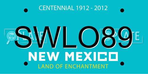 SWLO89 New Mexico License Plate
