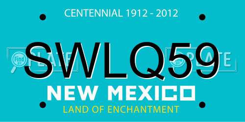 SWLQ59 New Mexico License Plate