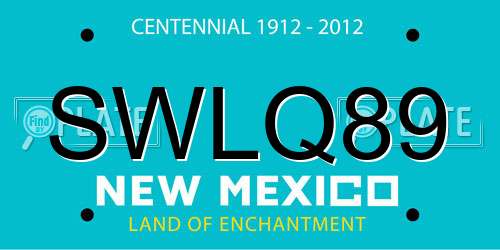 SWLQ89 New Mexico License Plate