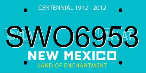 SWO6953 New Mexico License Plate