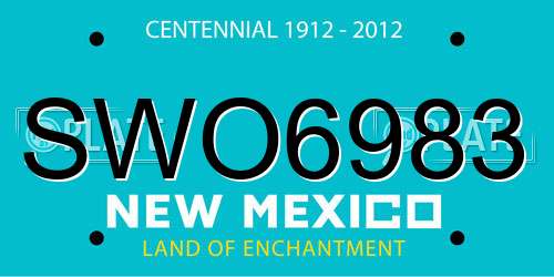 SWO6983 New Mexico License Plate