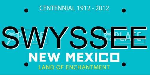 SWYSSEE New Mexico License Plate
