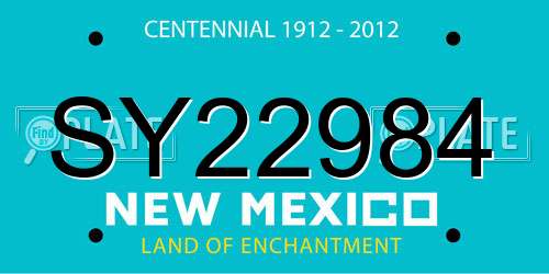 SY22984 New Mexico License Plate