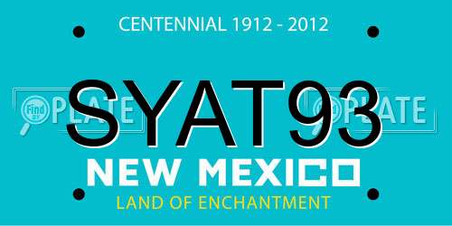 SYAT93 New Mexico License Plate