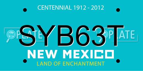 SYB63T New Mexico License Plate
