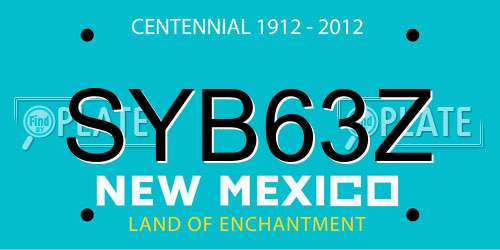 SYB63Z New Mexico License Plate