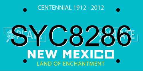 SYC8286 New Mexico License Plate