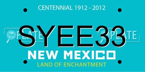 SYEE33 New Mexico License Plate