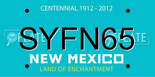 SYFN65 New Mexico License Plate