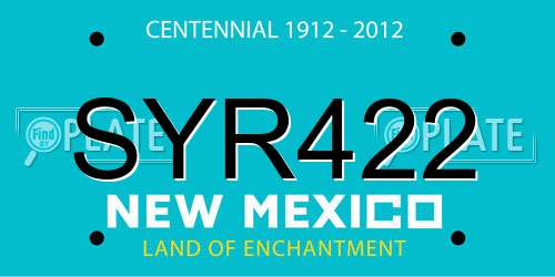 SYR422 New Mexico License Plate