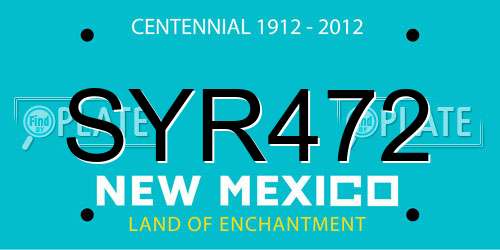 SYR472 New Mexico License Plate