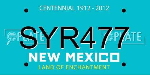 SYR477 New Mexico License Plate