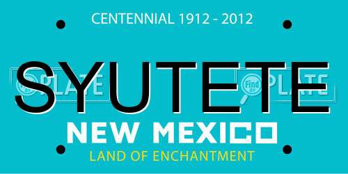 SYUTETE New Mexico License Plate