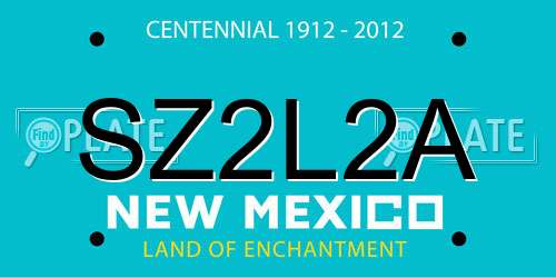 SZ2L2A New Mexico License Plate
