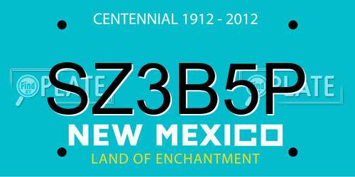 SZ3B5P New Mexico License Plate