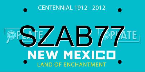 SZAB77 New Mexico License Plate
