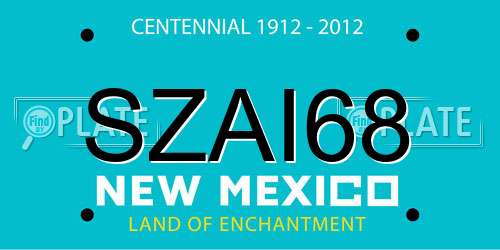 SZAI68 New Mexico License Plate
