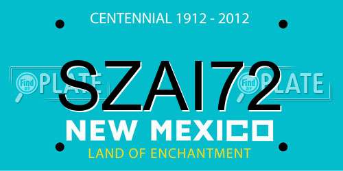 SZAI72 New Mexico License Plate