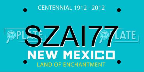 SZAI77 New Mexico License Plate