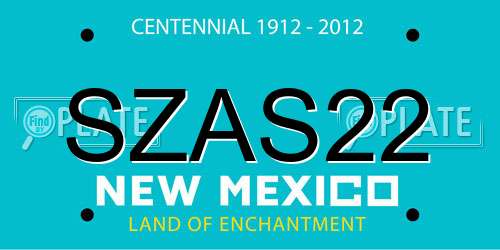 SZAS22 New Mexico License Plate