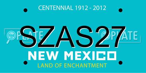 SZAS27 New Mexico License Plate