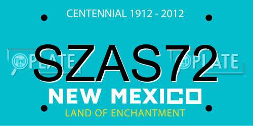 SZAS72 New Mexico License Plate