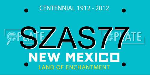 SZAS77 New Mexico License Plate