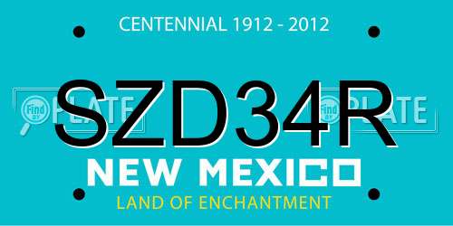 SZD34R New Mexico License Plate