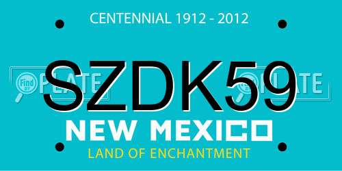 SZDK59 New Mexico License Plate