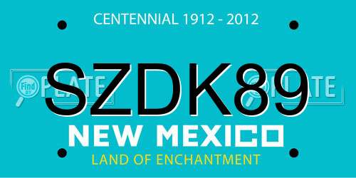 SZDK89 New Mexico License Plate