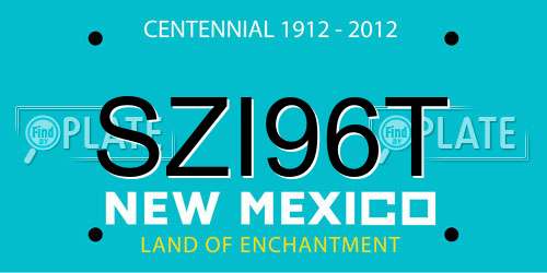 SZI96T New Mexico License Plate