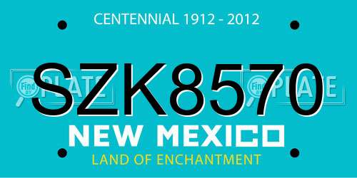 SZK8570 New Mexico License Plate