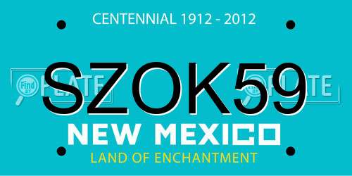 SZOK59 New Mexico License Plate
