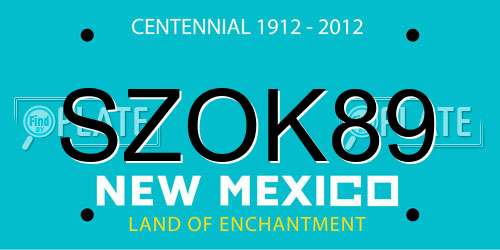 SZOK89 New Mexico License Plate