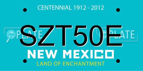 SZT50E New Mexico License Plate