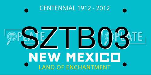 SZTB03 New Mexico License Plate