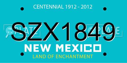 SZX1849 New Mexico License Plate