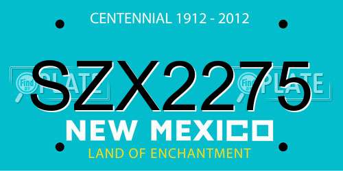 SZX2275 New Mexico License Plate