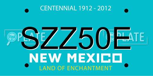 SZZ50E New Mexico License Plate