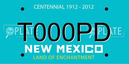 T000PD New Mexico License Plate